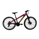 Ver imagem 1 de Bicicleta Vikingx Freeride Aro 26 21 Vel Rosa/roxo Tuff25