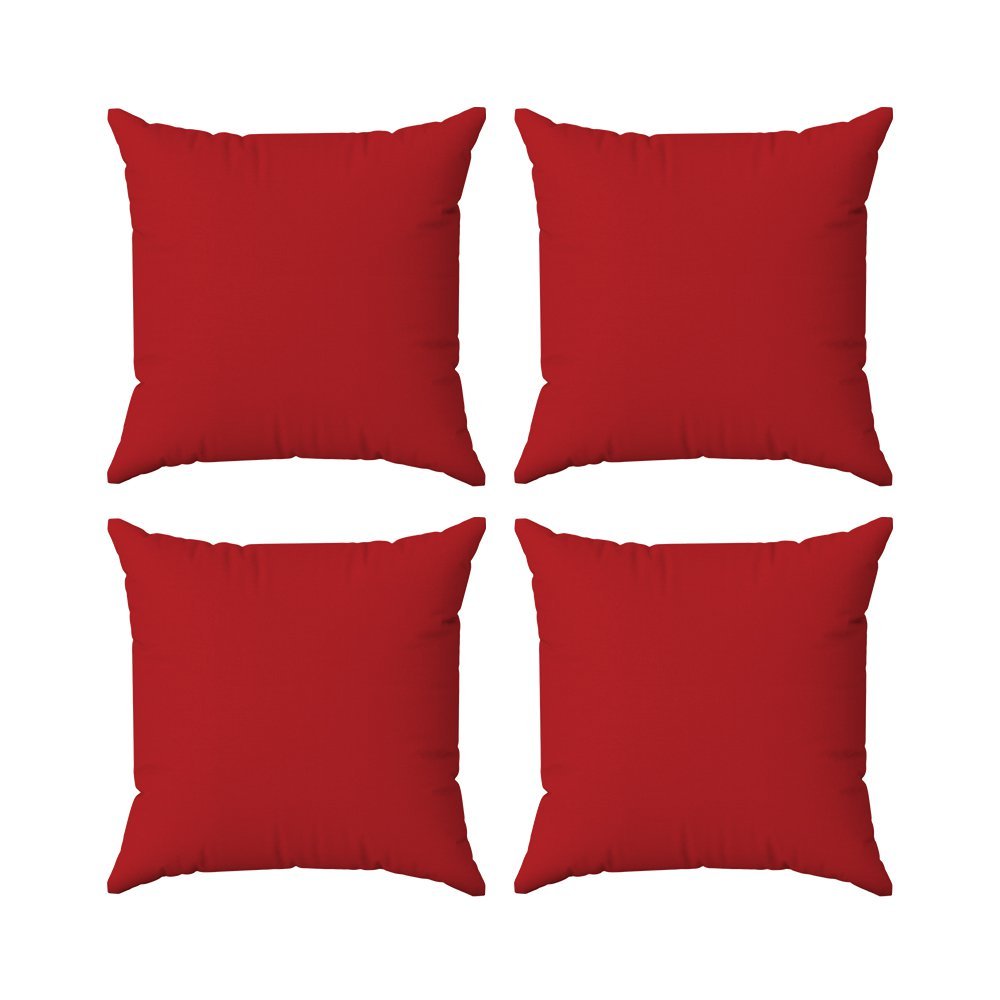 Kit 4 Capas Almofadas Decorativas Lisas 45x45 ID Decor :10 Vermelho - 8