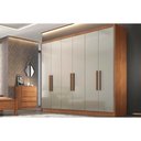 Ver imagem 1 de Guarda Roupa Casal 6 Portas e 4 Gavetas Rizon/linea Cumaru/fendi - Novo Horizonte