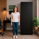 Ver imagem 6 de Armário Multiuso Genialflex Xangai 2 Portas Preto Fosco