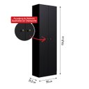 Ver imagem 3 de Armário Multiuso Genialflex Xangai 2 Portas Preto Fosco