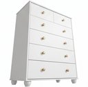 Ver imagem 6 de Cômoda para Quarto 6 Gavetas 90cm Varsóvia A04 Branco - Lyam Decor