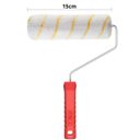 Ver imagem 2 de Rolo de Pintura Médio 15cm Lã Microfibra 10mm Antirespingo com Suporte | Atlas