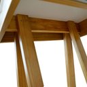 Ver imagem 5 de Escrivaninha Cavalete com Gaveta Madeira MDF e Pinus 78x120x51cm - Azul
