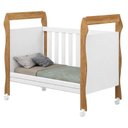 Ver imagem 4 de Berço Americano Mini Cama Soninho Branco Amadeirado - Tigus Baby