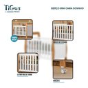 Ver imagem 6 de Berço Americano Mini Cama Soninho Branco Amadeirado - Tigus Baby