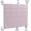 Ver imagem 4 de Cabeceira Cama Box Casal King 195 cm Roma W01 Suede Rosê - Lyam Lyam Decor