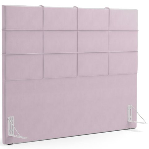 Cabeceira Cama Box Casal King 195 cm Roma W01 Suede Rosê - Lyam Lyam Decor