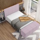 Ver imagem 2 de Cabeceira Cama Box Casal King 195 cm Roma W01 Suede Rosê - Lyam Lyam Decor