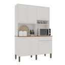 Ver imagem 3 de Armário de Cozinha New Siena 6 Portas 1 Gaveta MDF 140cm Sallêto