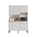 Ver imagem 4 de Armário de Cozinha New Siena 6 Portas 1 Gaveta MDF 140cm Sallêto