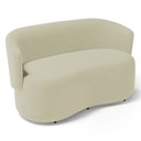 Ver imagem 1 de Poltrona Namoradeira Aisha 02 Lugares Orgânica Suede Bege Claro - Desk Design
