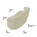 Ver imagem 6 de Poltrona Namoradeira Aisha 02 Lugares Orgânica Suede Bege Claro - Desk Design
