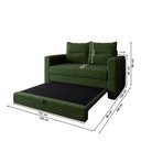 Ver imagem 7 de Sofá Cama 2 Lugares Casal 1,50 Mts Chenile Prince Luma Matri Cor:Chenile Verde