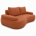 Ver imagem 1 de Sofá Yafa 190cm 2 Lugares Moderno Sala Consultório:Terra Cota/Bouclé