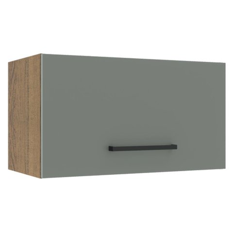 Armário de Cozinha Aéreo 60 cm 1 Porta Basculante Rustic/Cinza Agata Madesa