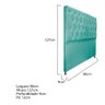 Cabeceira Sofia 90cm Azul Tiffany - 3