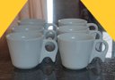 Ver imagem 4 de Kit Jogo 6 Xicaras Café/chá 200ml Cabo Prático C/ Pires - Porcelana Branca