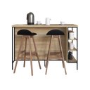 Ver imagem 4 de Mesa Bancada Gourmet Estilo Industrial 131cm com Armario 2 Portas Yescasa
