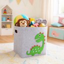 Ver imagem 4 de Cesto Organizador Dobrável Quarto Infantil Animais Brinquedo - Dinossauro