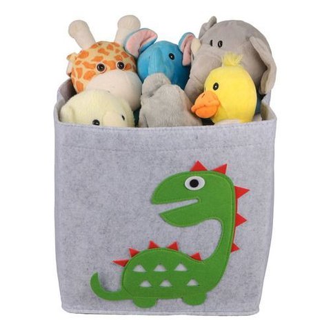 Cesto Organizador Dobrável Quarto Infantil Animais Brinquedo - Dinossauro