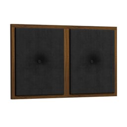 Painel Cabeceira Box Solteiro 0,90 Madeira Suede Preto - Comprar Moveis em Casa - 2