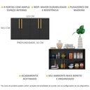 Ver imagem 4 de Aparador Buffet 4 portas Viena Multimóveis V3604 Preto/Natural