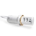 Ver imagem 5 de Torre Multiplug 2 Tomadas + 2usb a + C + Indução Branco Ouro