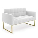 Ver imagem 1 de Sofá Namoradeira 2 Lugares Industrial Dourado Elisa Bouclê D03 - D’Rossi