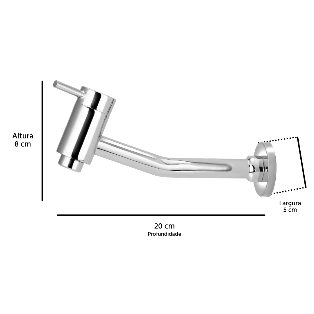 Torneira Link de Parede para Cuba de Banheiro - 5