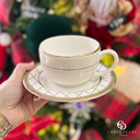 Ver imagem 2 de Cj 6 Xícaras de Chá com Pires Soldadinhos Filete Ouro