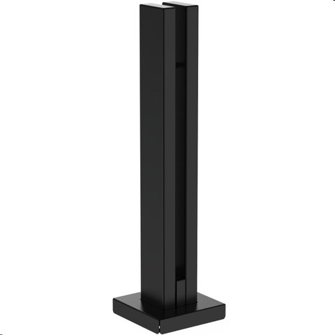 Torre Guarda Corpo Pinça 1 Furo para Vidro 30cm Preto Fs