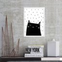Ver imagem 2 de Quadro Gatinho Escandinavo 45x34cm:madeira Branca