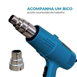 Soprador Térmico Ar Quente 2000w com 2 Temperaturas 350° 600° Cabo 1,7m 220v Importway Iwst02-220v - 4