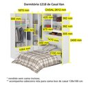 Ver imagem 3 de Dormitório de Casal 1218 Direito Carvalho Claro