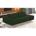 Ver imagem 2 de Sofá Ilha 2 Lugares Living 252cm Modulado Sala Lary Veludo/pu Pto K01 - D’Rossi