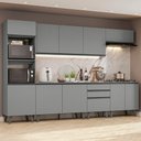 Ver imagem 1 de Armário De Cozinha Completa 320Cm Cinza Nice Madesa 06 Cinza