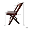 Kit 4 Cadeiras Dobráveis de Madeira para Churrasqueira: Imbuia - 9