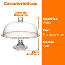 Ver imagem 5 de Boleira de Vidro Centro de Mesa com Tampa Diamond 31cm - Lyor