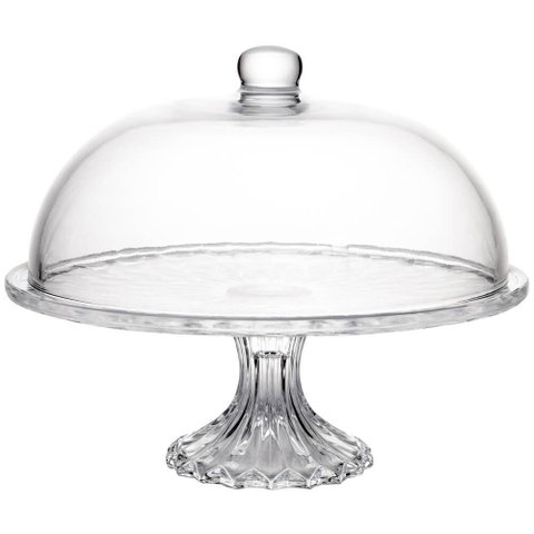 Boleira de Vidro Centro de Mesa com Tampa Diamond 31cm - Lyor