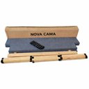 Ver imagem 2 de Cama Casal Box Base 137x187 Desmontável Tecido Premium 100% Madeira - Nova Cama