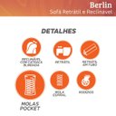 Ver imagem 5 de Sofá Retrátil e Reclinável 2,20m Pillow de 25 Cm Molas Pocket Berlin - Movenzo Estofados