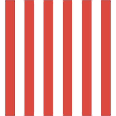 Papel de Parede Listrado Vermelho e Branco - 3,30x0,50m
