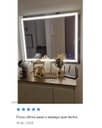 Ver imagem 7 de Espelho Led 3 Cores 100x80 Cm Retangular Jateado Lapidado Iluminado Luz Frontal 80x100