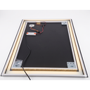 Ver imagem 2 de Espelho Led 3 Cores 100x80 Cm Retangular Jateado Lapidado Iluminado Luz Frontal 80x100
