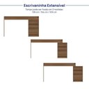 Ver imagem 6 de Escrivaninha Extensível 138cm a 169cm com 03 Gavetas Seringal CabeCasa MadeiraOriginals Marrom/Nogal