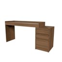 Ver imagem 7 de Escrivaninha Extensível 138cm a 169cm com 03 Gavetas Seringal CabeCasa MadeiraOriginals Marrom/Nogal