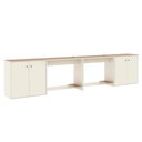 Ver imagem 3 de Conjunto de Escritório 4 Peças Noruega Office 2 Mesas e 2 Aparador Buffet - Via Nossa - Off White