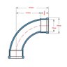 Curva Soldável 90º - 85mm Krona - 2