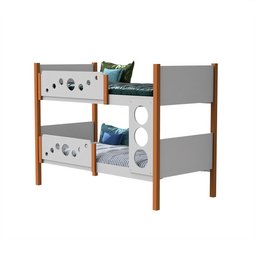 Beliche Infantil Solteiro Star Branco com Mel - Divaloto Móveis - 3
